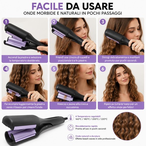 Piastra onde per capelli sonar - piastra,